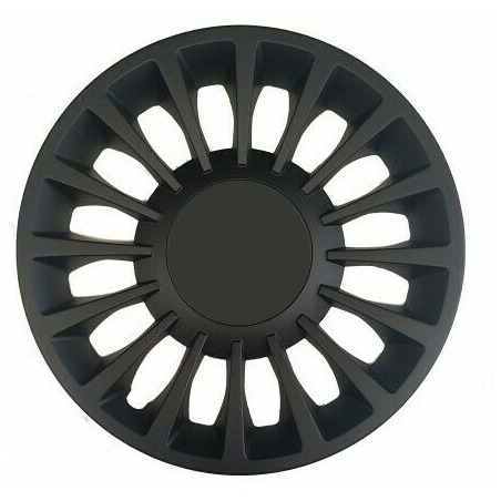 COPRICERCHIO 15" NERA NERO CON COVER E FREGIO IN RILIEVO