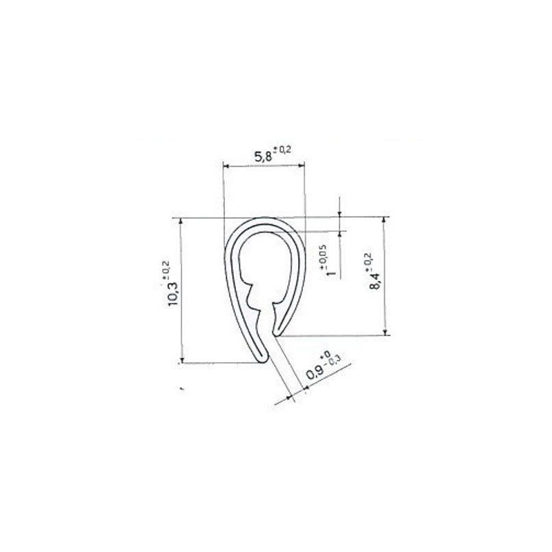 TRAFI GOCCIOIO LEGGERO ARGENTO FIAT 500 F / L / R 1965 1975
