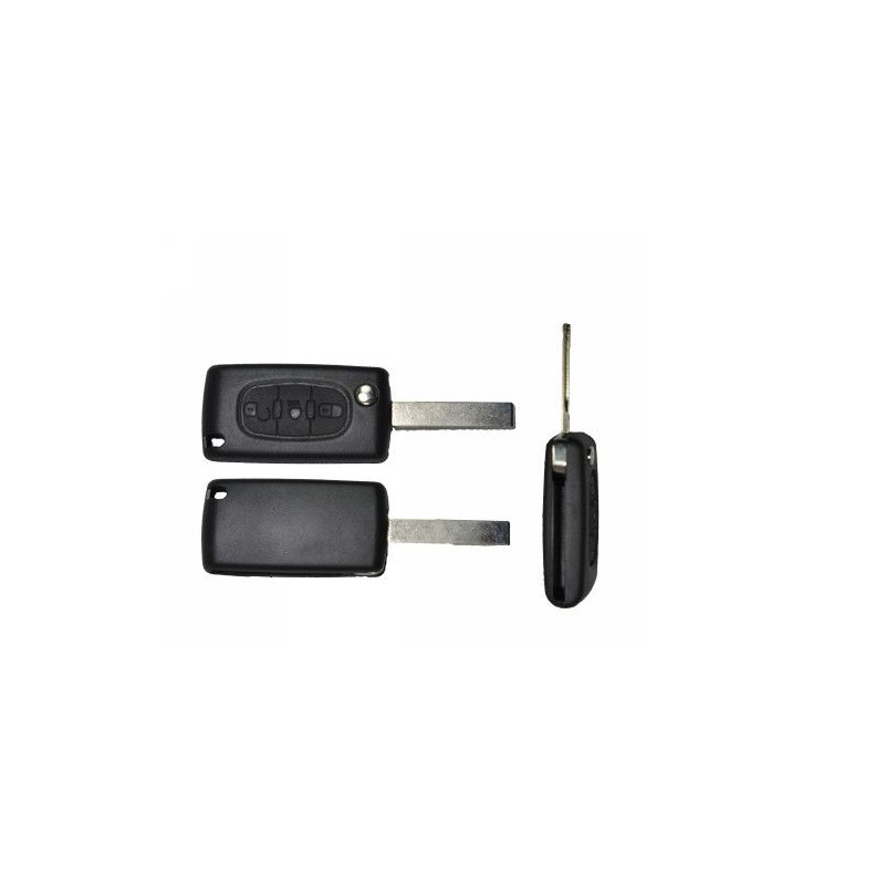 GUSCIO PER CHIAVI NERO 3 CON ALLOGGIO BATTERIA ESAGONALE HU83 CITROEN C2 (JM) 2008 2010