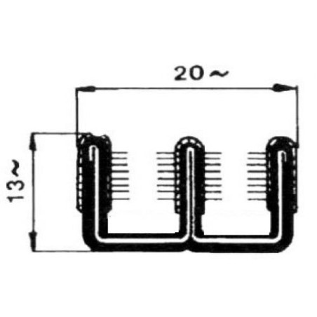 CANALINO COPRIFILO FLOCCATO 13X22 DOPPIO NON ARMATO PER VETRI FIAT 500 F / L / R 1965 1975