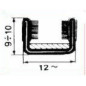 CANALINO COPRIFILO FLOCCATO 10X12 ARMATO PER VETRO FIAT 500 F / L / R 1965 1975