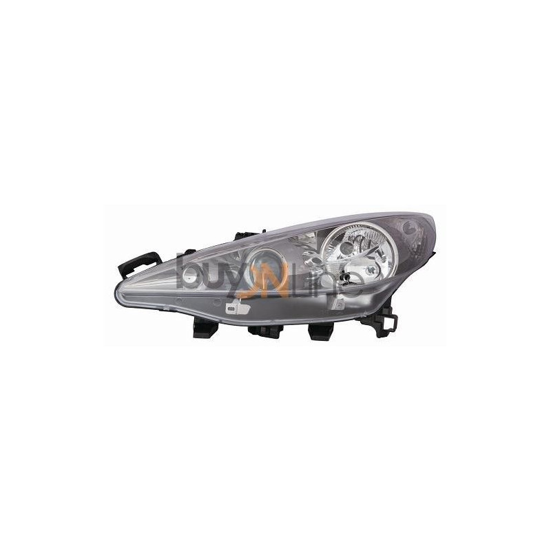 FARO FANALE PROIETTORE DX 2H7,H1 NERA PEUGEOT 207 (WD/WA/WC) 2006 2014 OEM 6206H4
