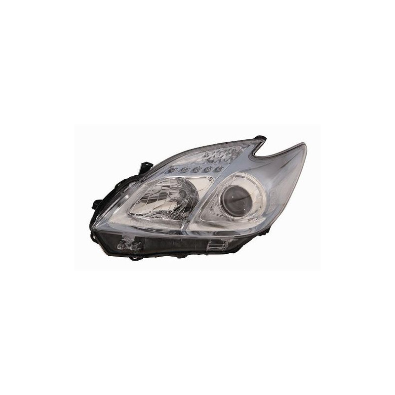 FARO FANALE PROIETTORE DX CROMATA AZZURRA TOYOTA PRIUS (W3) 2009 2012 OEM 8113047250