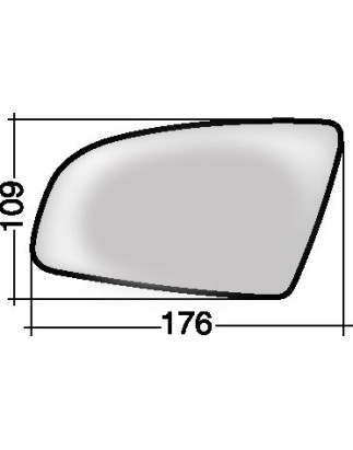 VETRO CON PIASTRA DX AUDI A3 (8L1) 1996 2003 OEM 8E0857536C