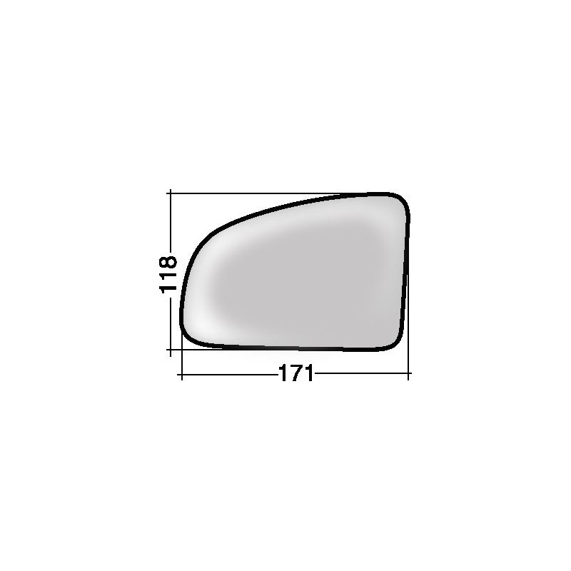 VETRO CON PIASTRA SX CROMATO OPEL MERIVA (X03) 2003 2010 OEM 13148962