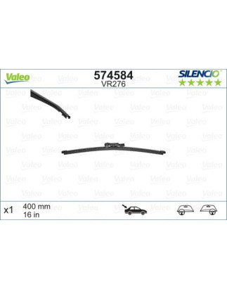 SPAZZOLA TERGI SILENCIO FLAT BLADE POST DX/SX SINGOLA 400mm CODICE BREVE: VR276