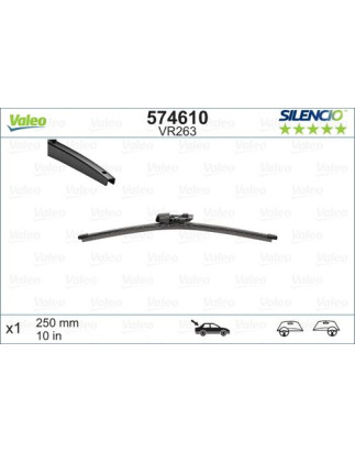 SPAZZOLA TERGI SILENCIO FLAT BLADE POST DX/SX SINGOLA 250mm CODICE BREVE: VR263
