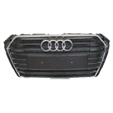 GRIGLIA PARAURTI ANT CENTRALE NERA E CROMATA AUDI A4 (8W2/8WC/8W5/8WD) 2015 2018 OEM 8W0853651AFUH