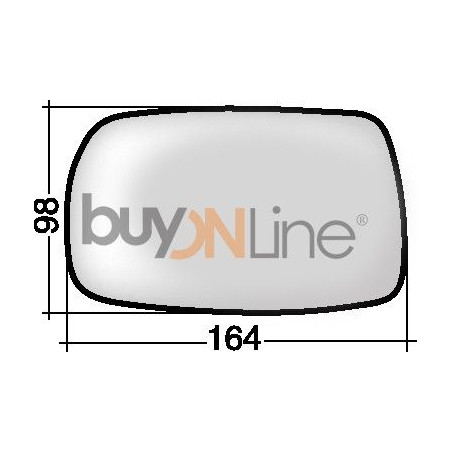 VETRO CON PIASTRA SX TONDO TOYOTA YARIS I (P1) 1999 2005 OEM 879610D030
