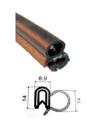 TRAFI VANO PORTA ROTOLO 25 FILO LATERALE FIAT 500 F / L / R 1965 1975