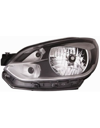 FARO FANALE PROIETTORE DX H4 NERA CROMATO ELETTRICA VOLKSWAGEN UP (121/122/123/BL1/BL2/BL3) 2012 2016 OEM 1S1941016N