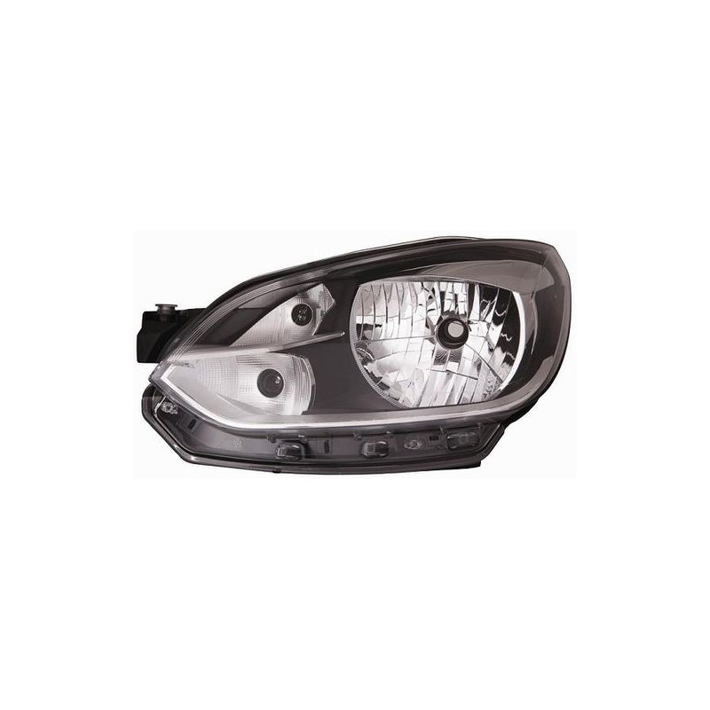 FARO FANALE PROIETTORE DX H4 NERA CROMATO ELETTRICA VOLKSWAGEN UP (121/122/123/BL1/BL2/BL3) 2012 2016 OEM 1S1941016N