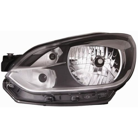 FARO FANALE PROIETTORE DX H4 NERA CROMATO ELETTRICA VOLKSWAGEN UP (121/122/123/BL1/BL2/BL3) 2012 2016 OEM 1S1941016N