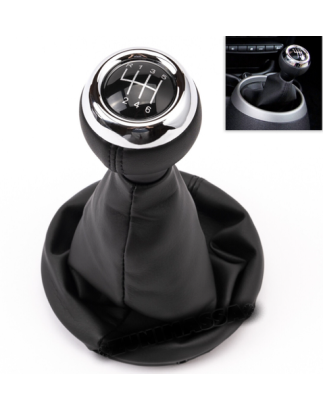 POMELLO E CUFFIA CAMBIO NERO/CROMATO 6 NERA LUCIDA MINI CLUBMAN (R55) 2006 2010