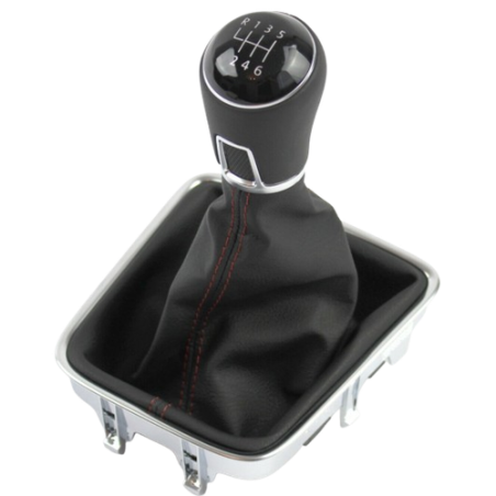 POMELLO E CUFFIA CAMBIO NERO/CROMATO 6 CROMATA NERA LUCIDA VOLKSWAGEN TIGUAN (5N) 2007 2011
