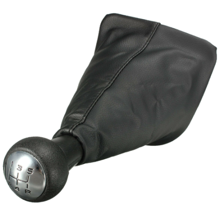 POMELLO E CUFFIA CAMBIO NERO 5 ARGENTO PEUGEOT 207 (WD/WA/WC) 2006 2014