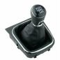 POMELLO E CUFFIA CAMBIO NERO/CROMATO 6 CROMATA NERA LUCIDA VOLKSWAGEN GOLF V (1K1) 2004 2008