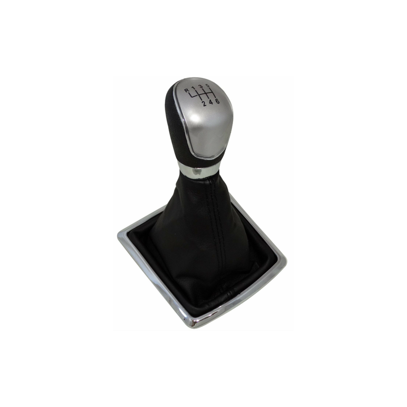 POMELLO E CUFFIA CAMBIO NERO/CROMATO 6 CROMATA ARGENTO FORD FOCUS (DB/FCH/DH) 2008 2011