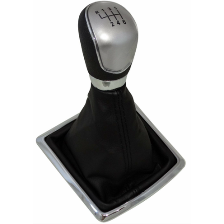 POMELLO E CUFFIA CAMBIO NERO/CROMATO 6 CROMATA ARGENTO FORD FOCUS (DB/FCH/DH) 2008 2011