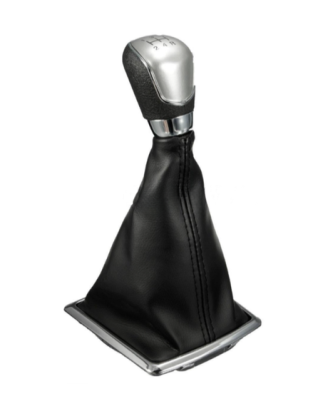 POMELLO E CUFFIA CAMBIO NERO/CROMATO 6 CROMATA ARGENTO FORD FOCUS (DAW/DBW) 2004 2008