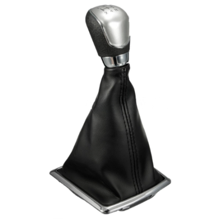 POMELLO E CUFFIA CAMBIO NERO/CROMATO 6 CROMATA ARGENTO FORD FOCUS (DAW/DBW) 2004 2008