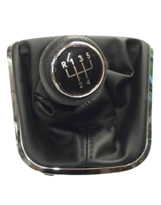 POMELLO E CUFFIA CAMBIO NERO/CROMATO 5 CROMATA NERA LUCIDA VOLKSWAGEN POLO (6R1) 2009 2014