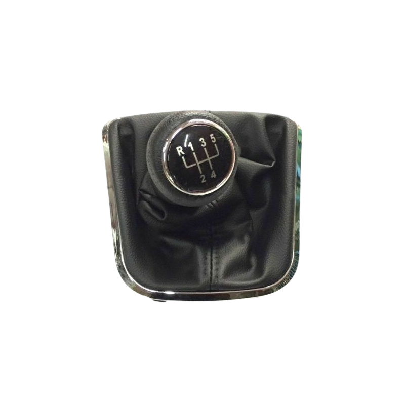 POMELLO E CUFFIA CAMBIO NERO/CROMATO 5 CROMATA NERA LUCIDA VOLKSWAGEN POLO (6R1) 2009 2014
