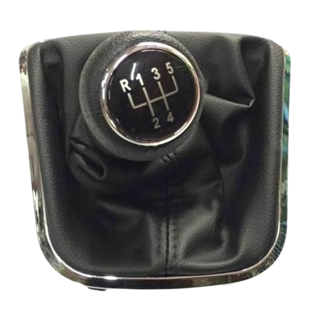 POMELLO E CUFFIA CAMBIO NERO/CROMATO 5 CROMATA NERA LUCIDA VOLKSWAGEN POLO (6R1) 2009 2014