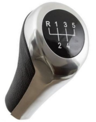 POMELLO CAMBIO NERO/SATINATO 5 NERA LUCIDA BMW SERIES 1 3/5D (E81/E87) 2004 2011