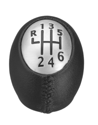 POMELLO CAMBIO NERO 6 ARGENTO SATINATO DACIA DUSTER I (HS) 2010 2017