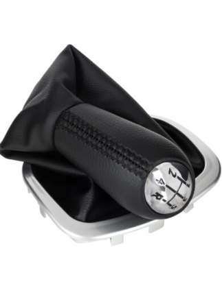 POMELLO E CUFFIA CAMBIO NERO 5 ARGENTO CROMATA RENAULT CLIO III (BR0 1/CR0 1) 2006 2009
