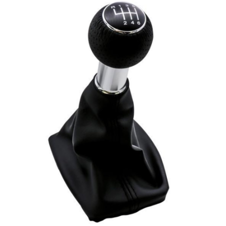 POMELLO E CUFFIA CAMBIO NERO/CROMATO 6 NERA LUCIDA AUDI A4 (8E2/8E5) 2000 2004 OEM 8E0863278DE1KT