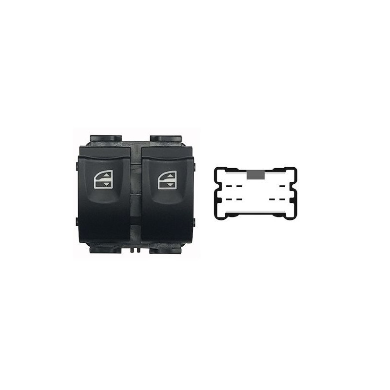 BLOCCO COMANDI ALZACRISTRALLO POST SX 7 2 MARRONE DACIA DUSTER I (HS) 2010 2017 OEM 254113300R