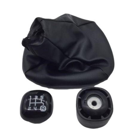 POMELLO E CUFFIA CAMBIO NERO 5 NERA LUCIDA FIAT PANDA NEW (312/319) 2012  OEM 50296331