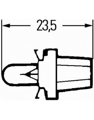 PLASTIC SOCKET LAMPS 12V 2W STANDARD