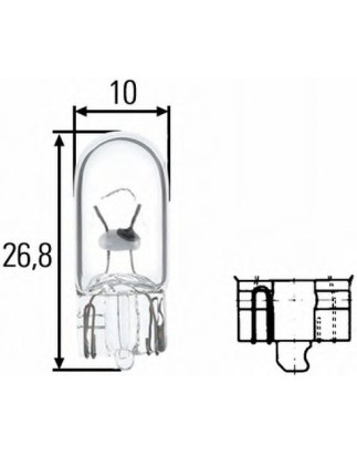LAMPADINA 24/3 ZOCCOLO VETRO