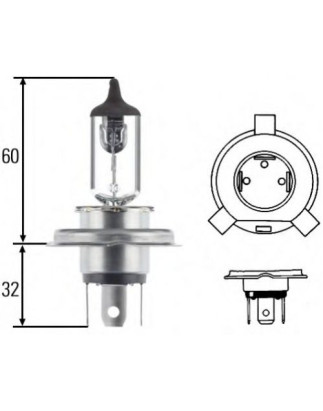 PLASMA ICE LAMPADA H4 12V 60/55W P43T SET 2 PZ