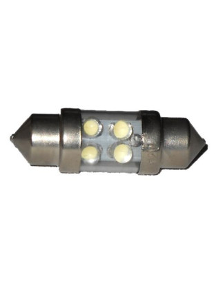 LAMPADA LED SILURO C5W 10X31 PER ILLUMINAZIONE TARGA/INTERNI/CRUSCOTTO CON 4 LED COLORE BIANCO