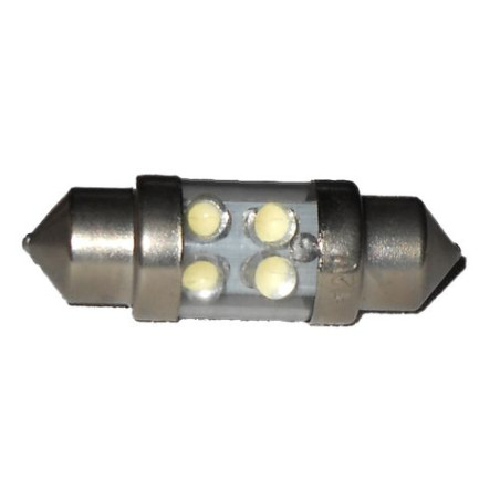 LAMPADA LED SILURO C5W 10X31 PER ILLUMINAZIONE TARGA/INTERNI/CRUSCOTTO CON 4 LED COLORE BIANCO