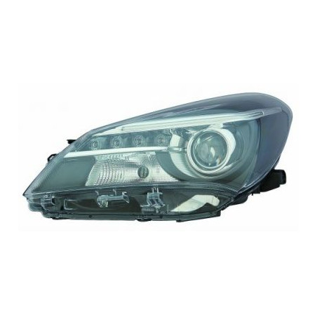 FARO FANALE PROIETTORE SX 5 H1R2 LED NERA LED ELETTRICA TOYOTA YARIS III (P13) 2014 2017 OEM 811700DA50