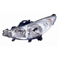 FARO FANALE PROIETTORE DX H7,H1 SENZA FENDINEBBIA CROMATA PEUGEOT 207 (WD/WA/WC) 2006 2014 OEM 620695