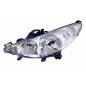 FARO FANALE PROIETTORE DX H7,H1 SENZA FENDINEBBIA CROMATA PEUGEOT 207 (WD/WA/WC) 2006 2014 OEM 620695