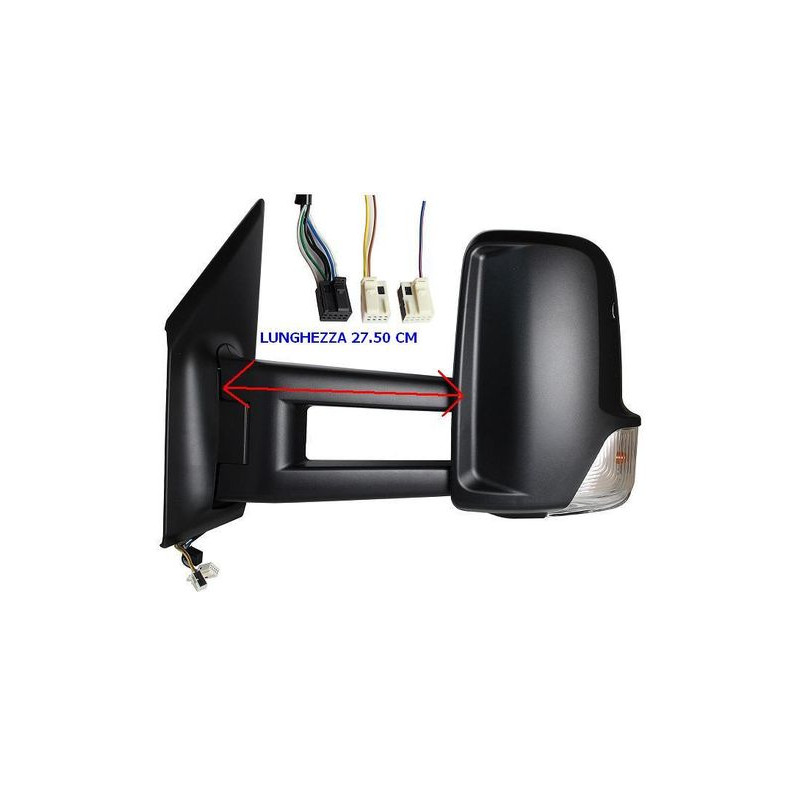 RETROVISORE ELETT DX LUNGO 27,5 CM NERO 9 3 CONNETTORI MERCEDES-BENZ SPRINTER (W907/W910) 2018  OEM A0018229020