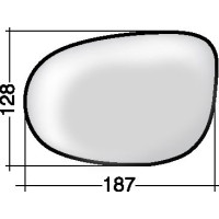 VETRO CON PIASTRA SX FIAT IDEA (350) 2004 2010 OEM 1672377