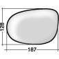 VETRO CON PIASTRA SX FIAT IDEA (350) 2004 2010 OEM 1672377