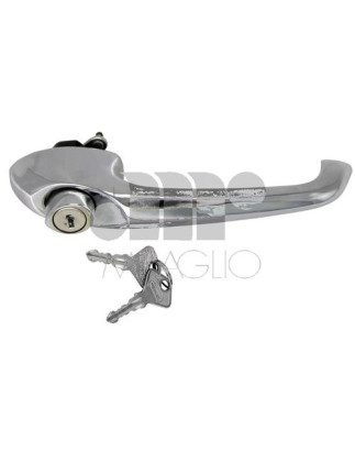 MANIGLIA PORTA EST IN ZAMA CROMATO ANT DX/SX FIAT 500 F / L / R 1965 1975 OEM 4135235