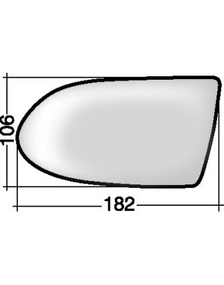 VETRO CON PIASTRA SX OPEL ZAFIRA (T98) 1999 2005 OEM 6428749